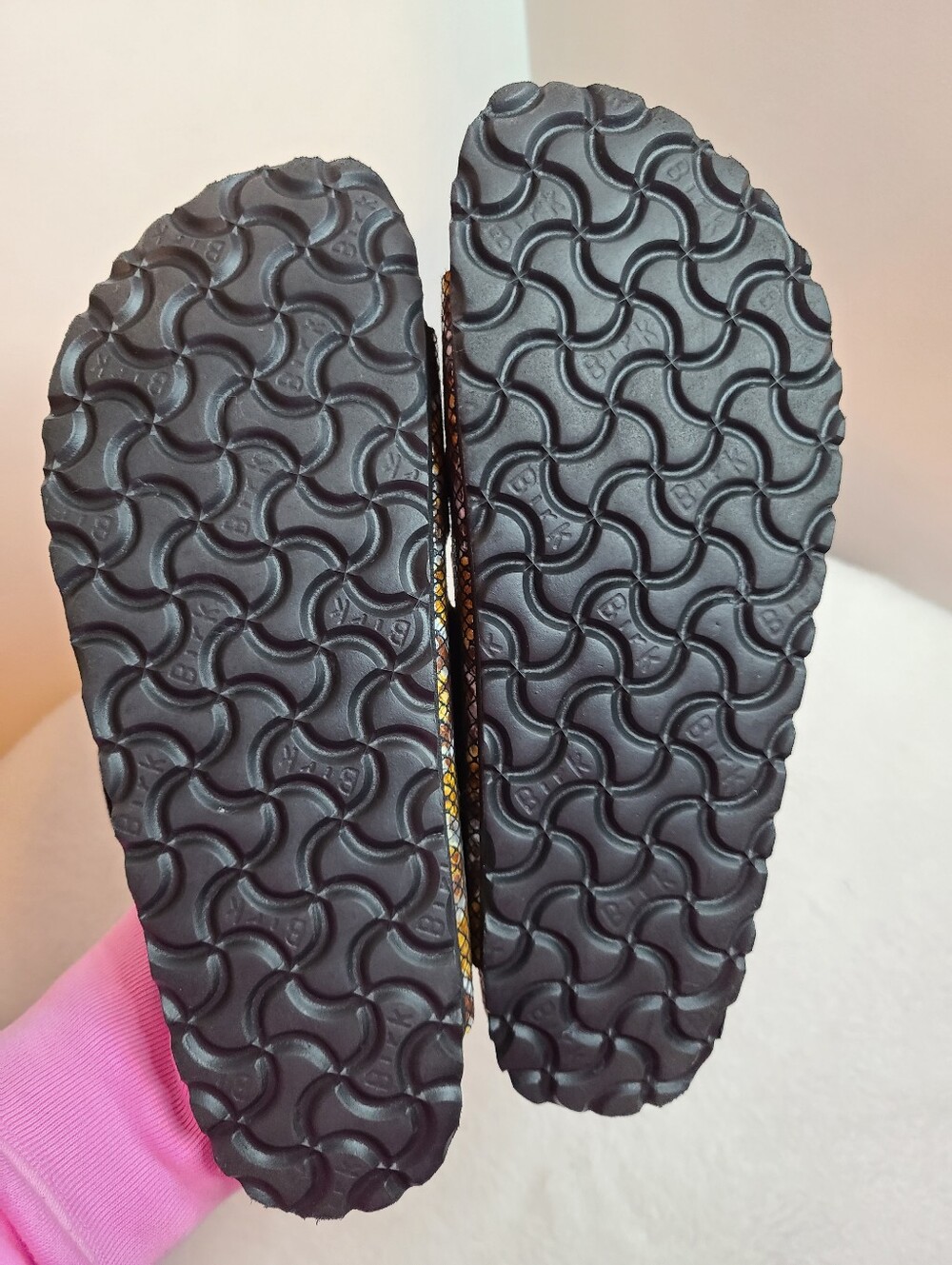 Birkenstock Arizona Python Leather Buckle Sandals Size 38 (7.5) - Picture 5 of 5